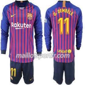 Maillot de Foot Barcelone O. Dembele 11 Enfant Domicile 2018/19 ML